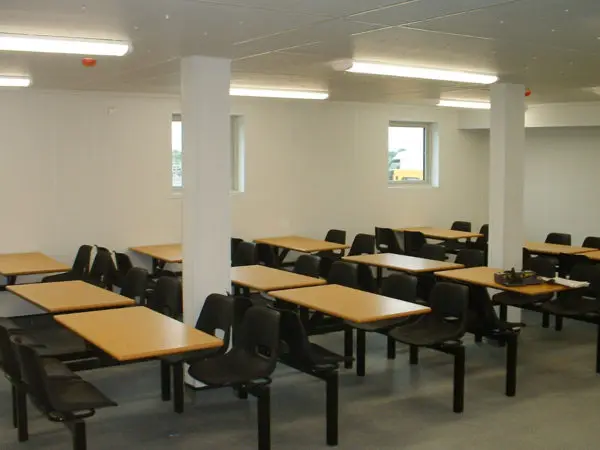 Blast resistant building interior